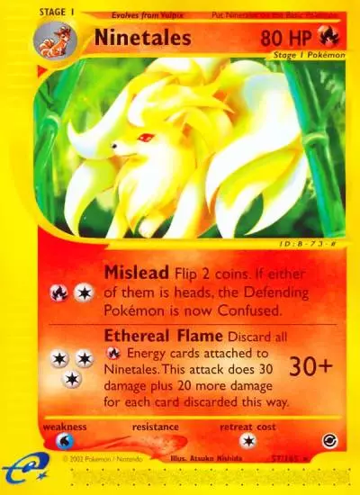 Ninetales 57/165 Expedition Base Set Pokemon card