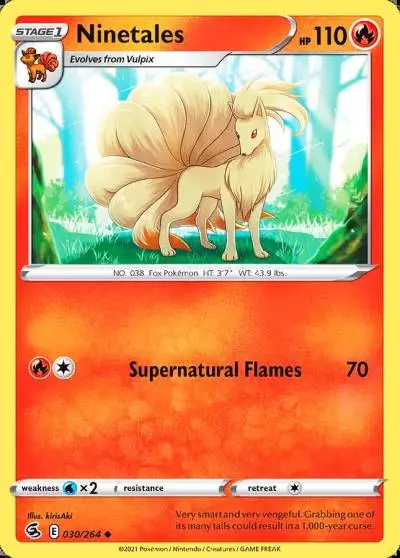 Ninetales 30/264 Fusion Strike Pokemon card