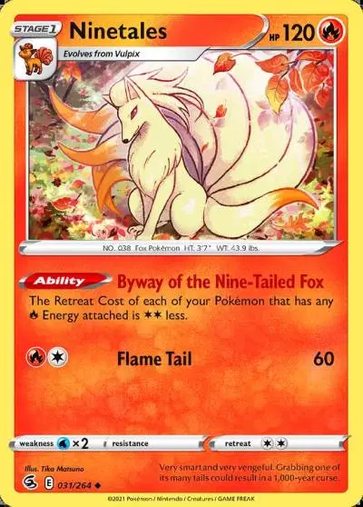 Ninetales 31/264 Fusion Strike Pokemon card