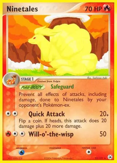 Ninetales 22/101 Hidden Legends Pokemon card
