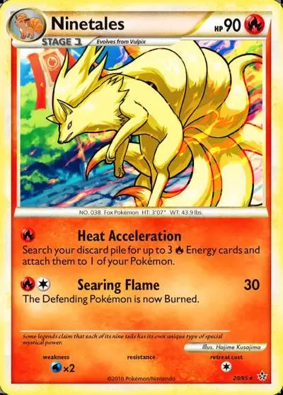 Ninetales 20/95 HS—Unleashed Pokemon card