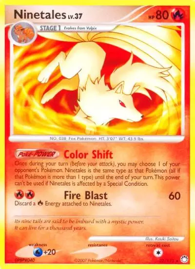 Ninetales 32/123 Mysterious Treasures Pokemon card