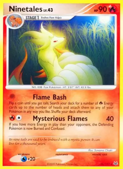Ninetales 36/127 Platinum Pokemon card