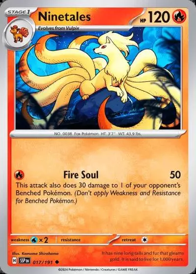 Ninetales 17/191 Surging Sparks Pokemon card