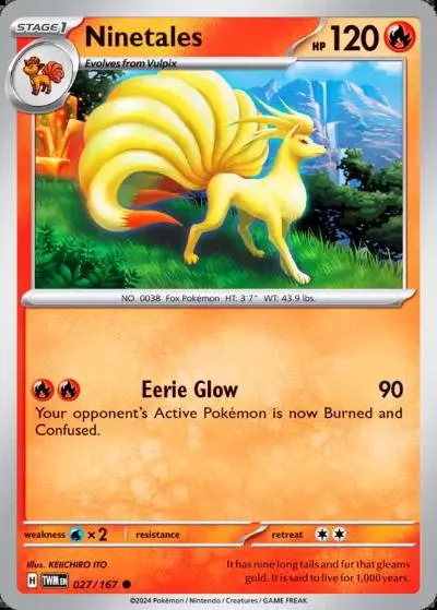 Ninetales 27/167 Twilight Masquerade Pokemon card