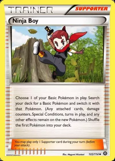 Ninja Boy 103/114 Steam Siege Pokemon card