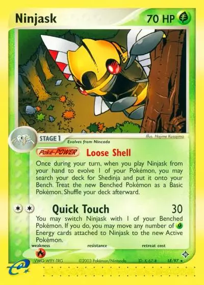 Ninjask 18/97 Dragon Pokemon card