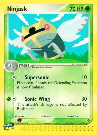 Ninjask 38/97 Dragon Pokemon card