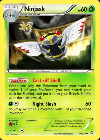 Ninjask 11/124 Dragons Exalted Pokemon card