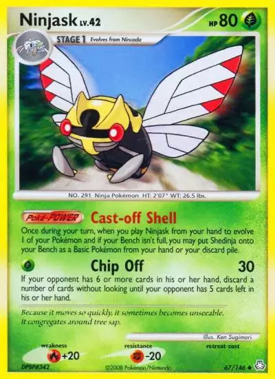 Ninjask 67/146 Legends Awakened Pokemon card