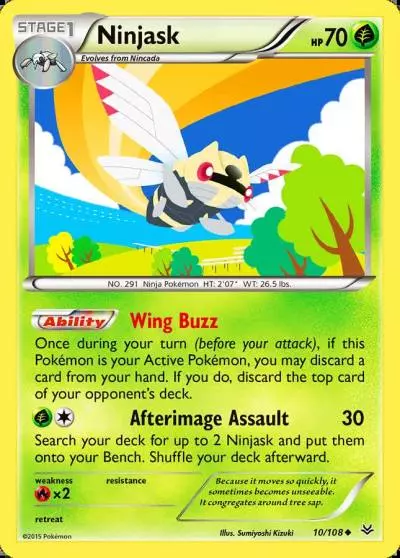 Ninjask 10/108 Roaring Skies Pokemon card