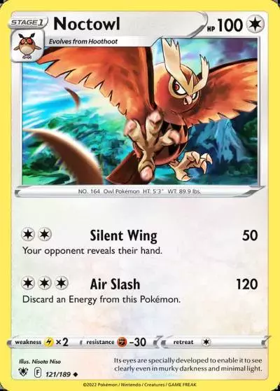 Noctowl 121/189 Astral Radiance Pokemon card