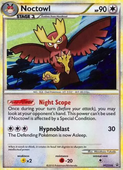 Noctowl HGSS06/25 HGSS Black Star Promos Pokemon card