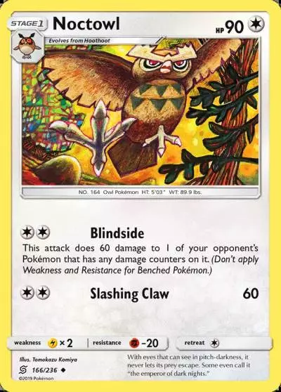 Noctowl 166/236 Unified Minds Pokemon card