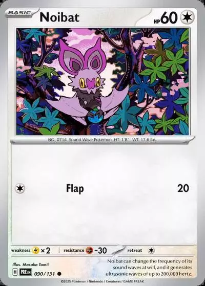Noibat 90/131 Prismatic Evolutions Pokemon card