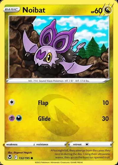 Noibat 132/195 Silver Tempest Pokemon card