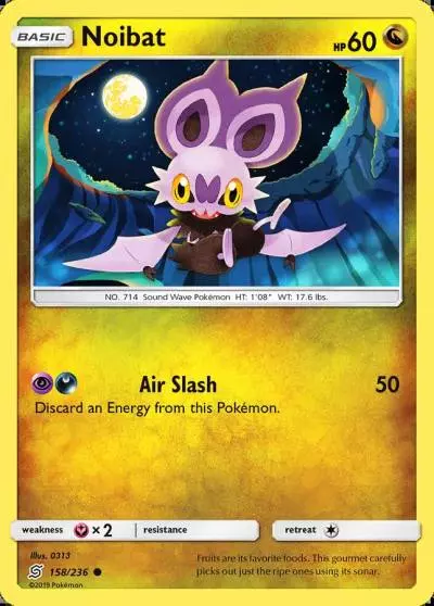 Noibat 158/236 Unified Minds Pokemon card