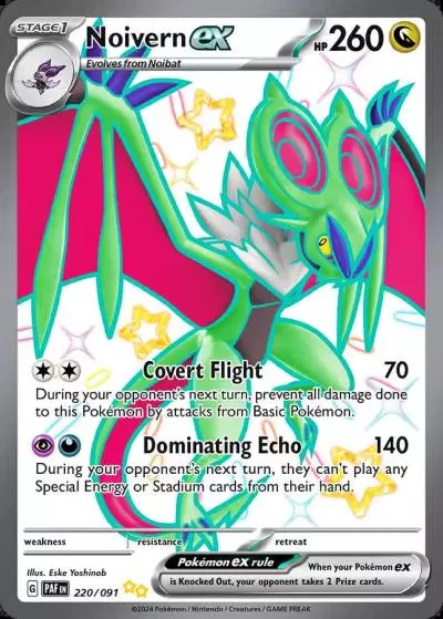 Noivern ex 220/91 Paldean Fates Pokemon card
