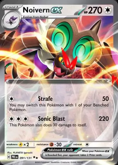Noivern ex 91/131 Prismatic Evolutions Pokemon card