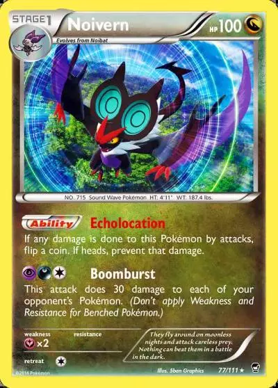 Noivern 77/111 Furious Fists Pokemon card