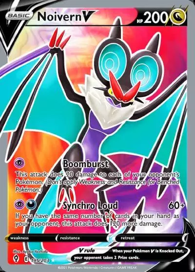 Noivern V 195/203 Evolving Skies Pokemon card