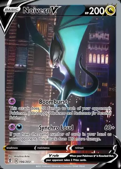 Noivern V 196/203 Evolving Skies Pokemon card