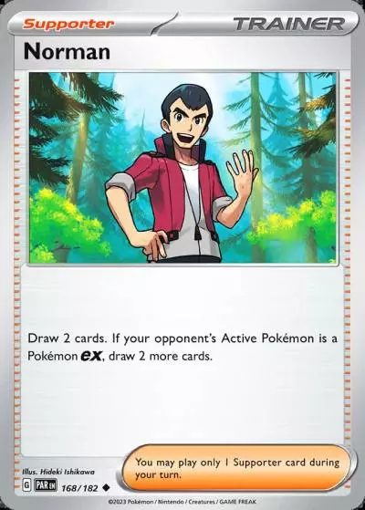 Norman 168/182 Paradox Rift Pokemon card
