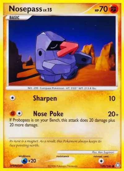 Nosepass 109/146 Legends Awakened Pokemon card