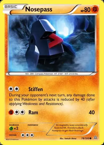 Nosepass 78/160 Primal Clash Pokemon card