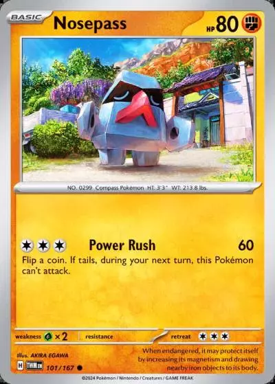Nosepass 101/167 Twilight Masquerade Pokemon card