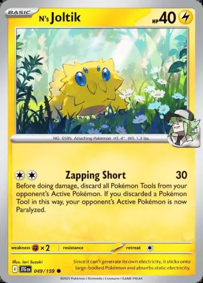 N's Joltik 49/159 Journey Together Pokemon card