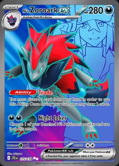 N's Zoroark ex 175/159 Journey Together Pokemon card