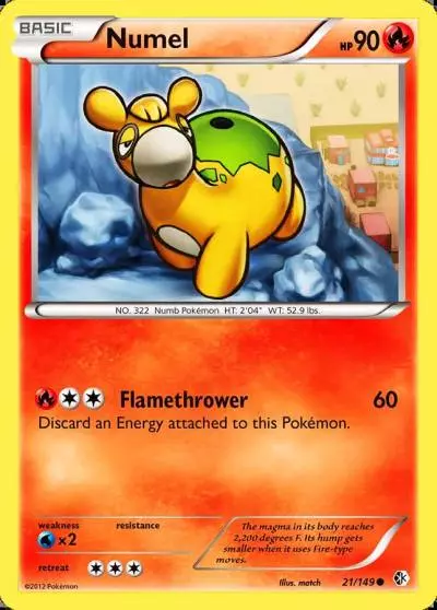 Numel 21/149 Boundaries Crossed Pokemon card