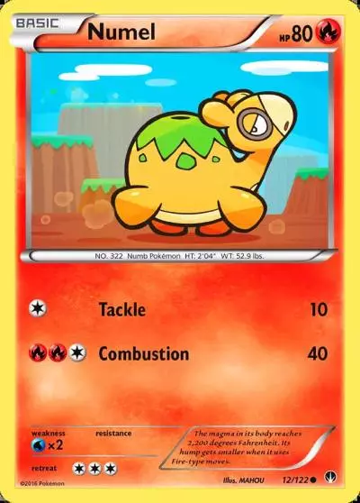 Numel 12/122 BREAKpoint Pokemon card