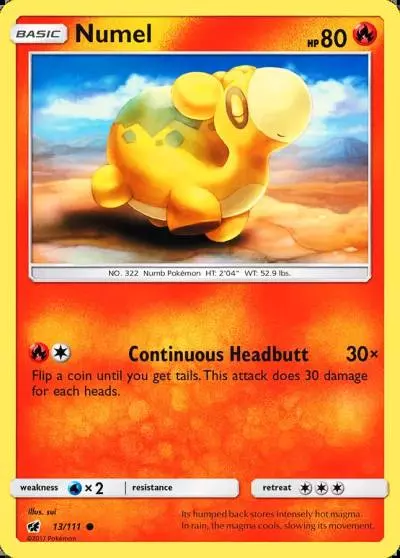 Numel 13/111 Crimson Invasion Pokemon card