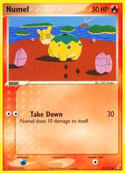Numel 59/100 Crystal Guardians Pokemon card