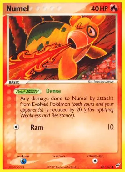 Numel 68/107 Deoxys Pokemon card