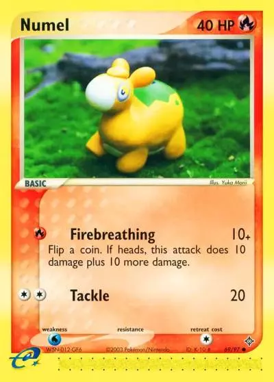 Numel 69/97 Dragon Pokemon card
