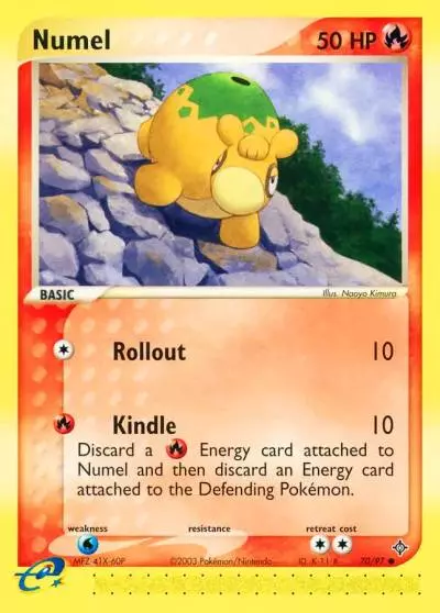 Numel 70/97 Dragon Pokemon card