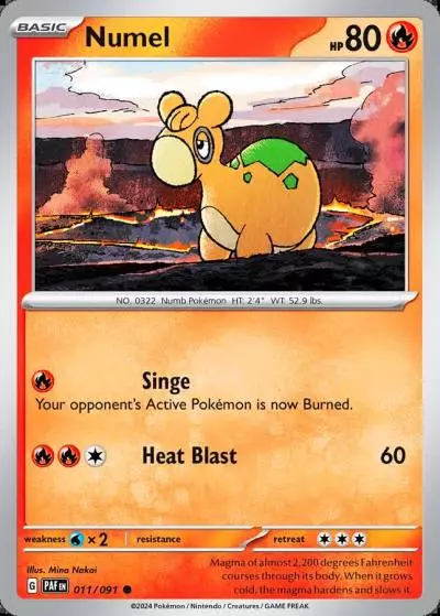 Numel 11/91 Paldean Fates Pokemon card