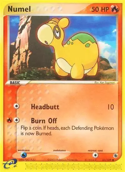 Numel 61/109 Ruby & Sapphire Pokemon card