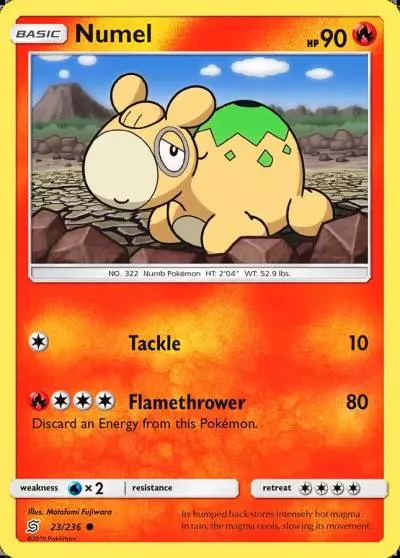 Numel 23/236 Unified Minds Pokemon card