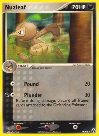Nuzleaf 41/92 Legend Maker Pokemon card