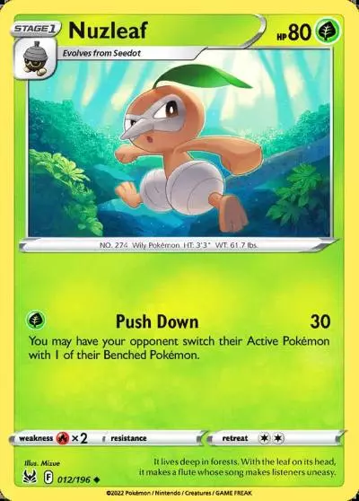 Nuzleaf 12/196 Lost Origin Pokemon card