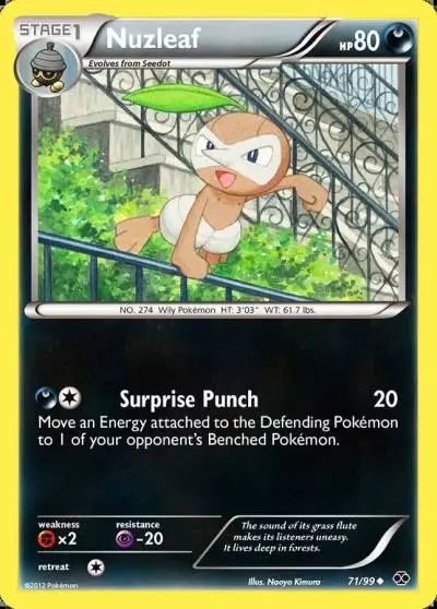 Nuzleaf 71/99 Next Destinies Pokemon card
