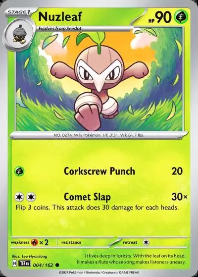Nuzleaf 4/162 Temporal Forces Pokemon card