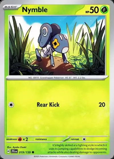 Nymble 19/159 Journey Together Pokemon card