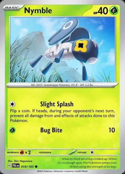 Nymble 19/193 Paldea Evolved Pokemon card