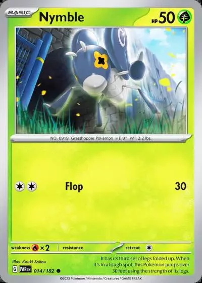 Nymble 14/182 Paradox Rift Pokemon card
