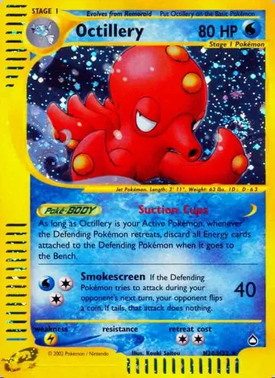Octillery H20/147 Aquapolis Pokemon card
